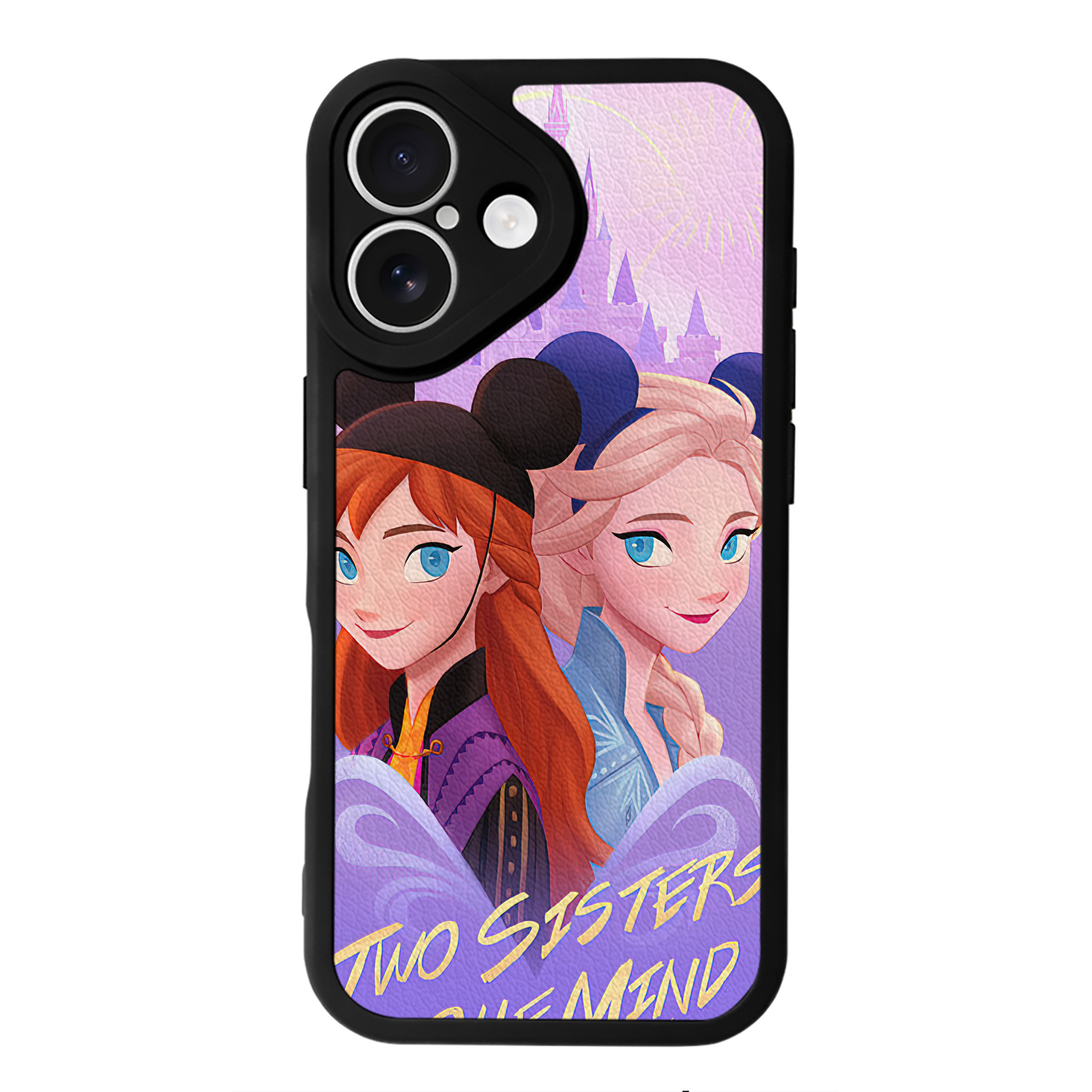 （画像用） アナと雪の女王 アンナ エルサ Frozen Anna Elsa 【iPhone 16シリーズ対応】シリコンスマホケース（レザー調） 材質：シリコン
